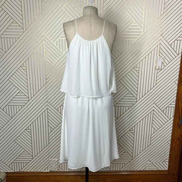 ATM Anthony Thomas Melilo Tie-detailed Georgette Midi Dress In Chalk Size Medium - Picture 9 of 12